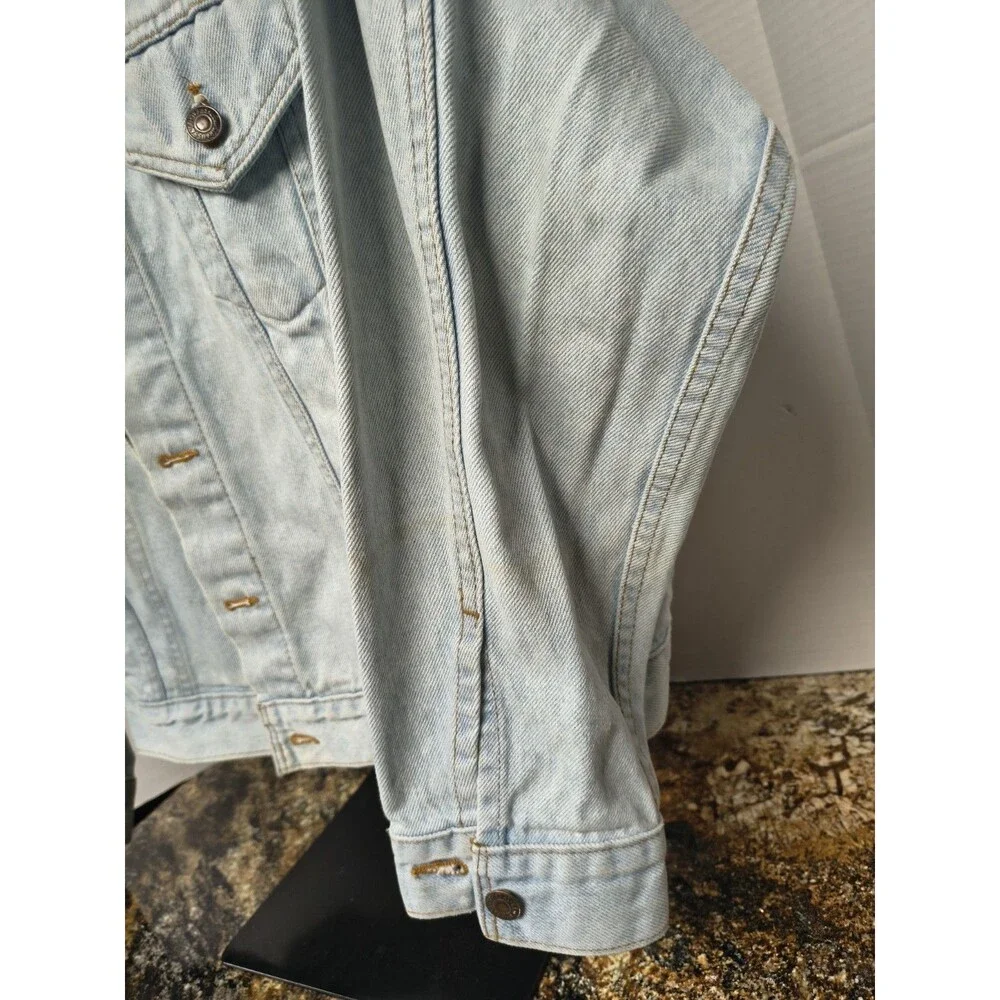 Vintage 1988 LEVI'S 70507 0234 Jean Jacket Size L USA Trucker Denim Light Blue